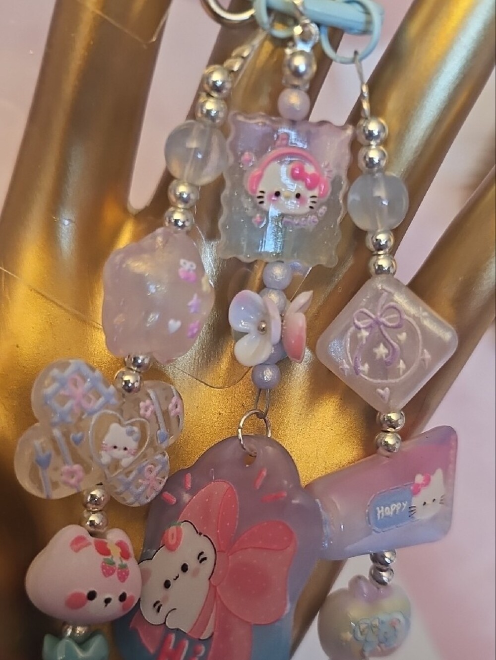 CHARMS: Pastel Cute Cat Phone Charm - Picture 3 of 3